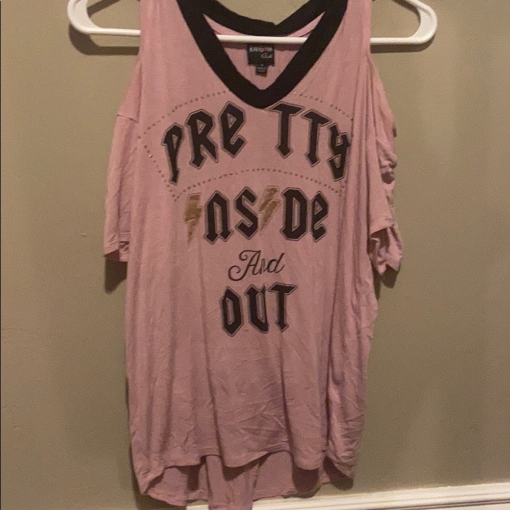 Pink and black shirt
